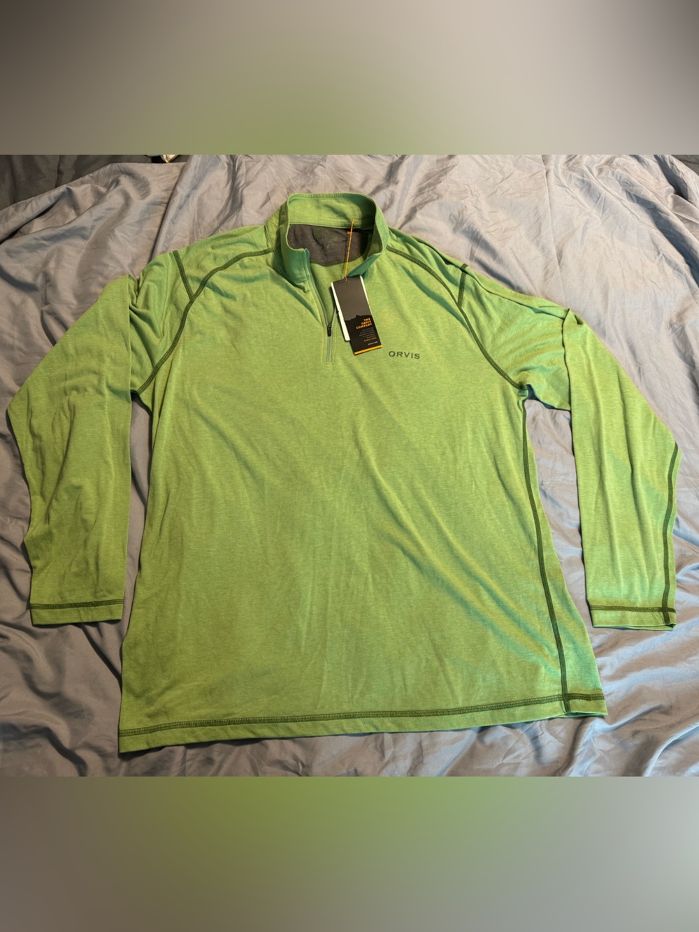 Orvis Men's Lime Green Long-Sleeve Performance Pullover
